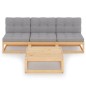 vidaXL 4-tlg. Garten-Lounge-Set mit Kissen Kiefer Massivholz vidaXL 4-tlg. Garten-Lounge-Set mit Kissen Kiefer Massivholz