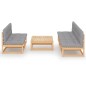 vidaXL 6-tlg. Garten-Lounge-Set mit Kissen Kiefer Massivholz vidaXL 6-tlg. Garten-Lounge-Set mit Kissen Kiefer Massivholz