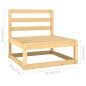 vidaXL 6-tlg. Garten-Lounge-Set mit Kissen Kiefer Massivholz vidaXL 6-tlg. Garten-Lounge-Set mit Kissen Kiefer Massivholz