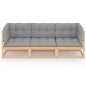 vidaXL 3-Sitzer-Gartensofa mit Kissen Kiefer Massivholz vidaXL 3-Sitzer-Gartensofa mit Kissen Kiefer Massivholz