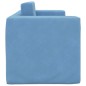 2-Sitzer Kindersofa mit Schlaffunktion Blau Weicher Plüsch 2-Sitzer Kindersofa mit Schlaffunktion Blau Weicher Plüsch