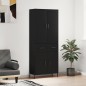 Highboard Schwarz 69,5x34x180 cm Holzwerkstoff Highboard Schwarz 69,5x34x180 cm Holzwerkstoff