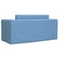 2-Sitzer Kindersofa mit Schlaffunktion Blau Weicher Plüsch 2-Sitzer Kindersofa mit Schlaffunktion Blau Weicher Plüsch
