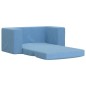 2-Sitzer Kindersofa mit Schlaffunktion Blau Weicher Plüsch 2-Sitzer Kindersofa mit Schlaffunktion Blau Weicher Plüsch