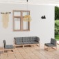 vidaXL 5-tlg. Garten-Lounge-Set mit Kissen Kiefer Massivholz vidaXL 5-tlg. Garten-Lounge-Set mit Kissen Kiefer Massivholz
