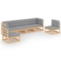 vidaXL 6-tlg. Garten-Lounge-Set mit Kissen Kiefer Massivholz vidaXL 6-tlg. Garten-Lounge-Set mit Kissen Kiefer Massivholz