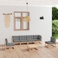vidaXL 7-tlg. Garten-Lounge-Set mit Kissen Kiefer Massivholz vidaXL 7-tlg. Garten-Lounge-Set mit Kissen Kiefer Massivholz