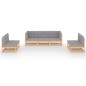 vidaXL 7-tlg. Garten-Lounge-Set mit Kissen Kiefer Massivholz vidaXL 7-tlg. Garten-Lounge-Set mit Kissen Kiefer Massivholz