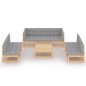 vidaXL 8-tlg. Garten-Lounge-Set mit Kissen Kiefer Massivholz vidaXL 8-tlg. Garten-Lounge-Set mit Kissen Kiefer Massivholz