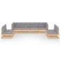 vidaXL 8-tlg. Garten-Lounge-Set mit Kissen Kiefer Massivholz vidaXL 8-tlg. Garten-Lounge-Set mit Kissen Kiefer Massivholz