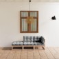 vidaXL 3-tlg. Garten-Lounge-Set mit Kissen Kiefer Massivholz vidaXL 3-tlg. Garten-Lounge-Set mit Kissen Kiefer Massivholz