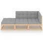 vidaXL 3-tlg. Garten-Lounge-Set mit Kissen Kiefer Massivholz vidaXL 3-tlg. Garten-Lounge-Set mit Kissen Kiefer Massivholz