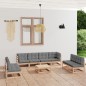vidaXL 9-tlg. Garten-Lounge-Set mit Kissen Kiefer Massivholz vidaXL 9-tlg. Garten-Lounge-Set mit Kissen Kiefer Massivholz