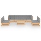 vidaXL 9-tlg. Garten-Lounge-Set mit Kissen Kiefer Massivholz vidaXL 9-tlg. Garten-Lounge-Set mit Kissen Kiefer Massivholz