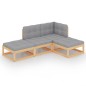 vidaXL 4-tlg. Garten-Lounge-Set mit Kissen Kiefer Massivholz vidaXL 4-tlg. Garten-Lounge-Set mit Kissen Kiefer Massivholz
