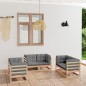 vidaXL 6-tlg. Garten-Lounge-Set mit Kissen Kiefer Massivholz vidaXL 6-tlg. Garten-Lounge-Set mit Kissen Kiefer Massivholz