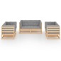 vidaXL 6-tlg. Garten-Lounge-Set mit Kissen Kiefer Massivholz vidaXL 6-tlg. Garten-Lounge-Set mit Kissen Kiefer Massivholz