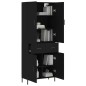Highboard Schwarz 69,5x34x180 cm Holzwerkstoff Highboard Schwarz 69,5x34x180 cm Holzwerkstoff