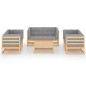 vidaXL 7-tlg. Garten-Lounge-Set mit Kissen Kiefer Massivholz vidaXL 7-tlg. Garten-Lounge-Set mit Kissen Kiefer Massivholz