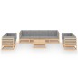 vidaXL 9-tlg. Garten-Lounge-Set mit Kissen Kiefer Massivholz vidaXL 9-tlg. Garten-Lounge-Set mit Kissen Kiefer Massivholz