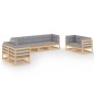 vidaXL 8-tlg. Garten-Lounge-Set mit Kissen Kiefer Massivholz vidaXL 8-tlg. Garten-Lounge-Set mit Kissen Kiefer Massivholz