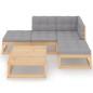 vidaXL 5-tlg. Garten-Lounge-Set mit Kissen Kiefer Massivholz vidaXL 5-tlg. Garten-Lounge-Set mit Kissen Kiefer Massivholz
