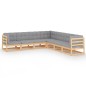 vidaXL 7-tlg. Garten-Lounge-Set mit Kissen Kiefer Massivholz vidaXL 7-tlg. Garten-Lounge-Set mit Kissen Kiefer Massivholz