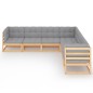 vidaXL 7-tlg. Garten-Lounge-Set mit Kissen Kiefer Massivholz vidaXL 7-tlg. Garten-Lounge-Set mit Kissen Kiefer Massivholz