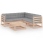 vidaXL 6-tlg. Garten-Lounge-Set mit Kissen Kiefer Massivholz vidaXL 6-tlg. Garten-Lounge-Set mit Kissen Kiefer Massivholz