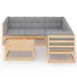 vidaXL 6-tlg. Garten-Lounge-Set mit Kissen Kiefer Massivholz vidaXL 6-tlg. Garten-Lounge-Set mit Kissen Kiefer Massivholz