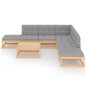 vidaXL 8-tlg. Garten-Lounge-Set mit Kissen Kiefer Massivholz vidaXL 8-tlg. Garten-Lounge-Set mit Kissen Kiefer Massivholz