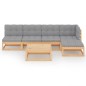 vidaXL 6-tlg. Garten-Lounge-Set mit Kissen Kiefer Massivholz vidaXL 6-tlg. Garten-Lounge-Set mit Kissen Kiefer Massivholz