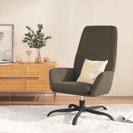 Relaxsessel Dunkelgrau Wildleder-Optik