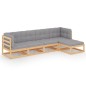 vidaXL 5-tlg. Garten-Lounge-Set mit Kissen Kiefer Massivholz vidaXL 5-tlg. Garten-Lounge-Set mit Kissen Kiefer Massivholz