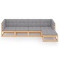 vidaXL 5-tlg. Garten-Lounge-Set mit Kissen Kiefer Massivholz vidaXL 5-tlg. Garten-Lounge-Set mit Kissen Kiefer Massivholz