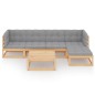 vidaXL 6-tlg. Garten-Lounge-Set mit Kissen Kiefer Massivholz vidaXL 6-tlg. Garten-Lounge-Set mit Kissen Kiefer Massivholz
