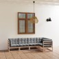 vidaXL 5-tlg. Garten-Lounge-Set mit Kissen Kiefer Massivholz vidaXL 5-tlg. Garten-Lounge-Set mit Kissen Kiefer Massivholz
