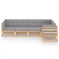 vidaXL 5-tlg. Garten-Lounge-Set mit Kissen Kiefer Massivholz vidaXL 5-tlg. Garten-Lounge-Set mit Kissen Kiefer Massivholz