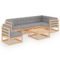 vidaXL 7-tlg. Garten-Lounge-Set mit Kissen Massivholz Kiefer vidaXL 7-tlg. Garten-Lounge-Set mit Kissen Massivholz Kiefer