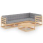 vidaXL 6-tlg. Garten-Lounge-Set mit Kissen Kiefer Massivholz vidaXL 6-tlg. Garten-Lounge-Set mit Kissen Kiefer Massivholz