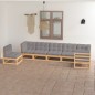 vidaXL 7-tlg. Garten-Lounge-Set mit Kissen Kiefer Massivholz vidaXL 7-tlg. Garten-Lounge-Set mit Kissen Kiefer Massivholz