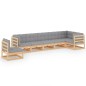 vidaXL 7-tlg. Garten-Lounge-Set mit Kissen Kiefer Massivholz vidaXL 7-tlg. Garten-Lounge-Set mit Kissen Kiefer Massivholz