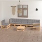 vidaXL 8-tlg. Garten-Lounge-Set mit Kissen Kiefer Massivholz vidaXL 8-tlg. Garten-Lounge-Set mit Kissen Kiefer Massivholz