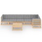 vidaXL 7-tlg. Garten-Lounge-Set mit Kissen Kiefer Massivholz vidaXL 7-tlg. Garten-Lounge-Set mit Kissen Kiefer Massivholz