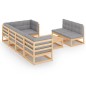 vidaXL 8-tlg. Garten-Lounge-Set mit Kissen Kiefer Massivholz vidaXL 8-tlg. Garten-Lounge-Set mit Kissen Kiefer Massivholz