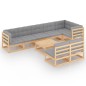 vidaXL 9-tlg. Garten-Lounge-Set mit Kissen Kiefer Massivholz vidaXL 9-tlg. Garten-Lounge-Set mit Kissen Kiefer Massivholz