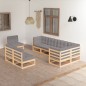 vidaXL 8-tlg. Garten-Lounge-Set mit Kissen Kiefer Massivholz vidaXL 8-tlg. Garten-Lounge-Set mit Kissen Kiefer Massivholz
