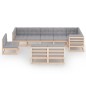 vidaXL 9-tlg. Garten-Lounge-Set mit Kissen Kiefer Massivholz vidaXL 9-tlg. Garten-Lounge-Set mit Kissen Kiefer Massivholz