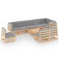 vidaXL 10-tlg. Garten-Lounge-Set mit Kissen Kiefer Massivholz vidaXL 10-tlg. Garten-Lounge-Set mit Kissen Kiefer Massivholz