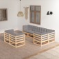 vidaXL 7-tlg. Garten-Lounge-Set mit Kissen Kiefer Massivholz vidaXL 7-tlg. Garten-Lounge-Set mit Kissen Kiefer Massivholz